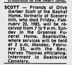 Olive Garber Scott obituary
